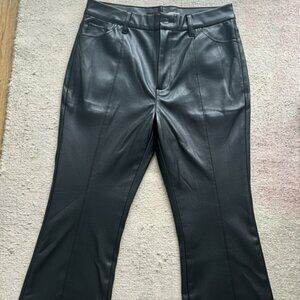 Avec Les Filles Faux for Anthropologie Leather Flare Pants - Size 12